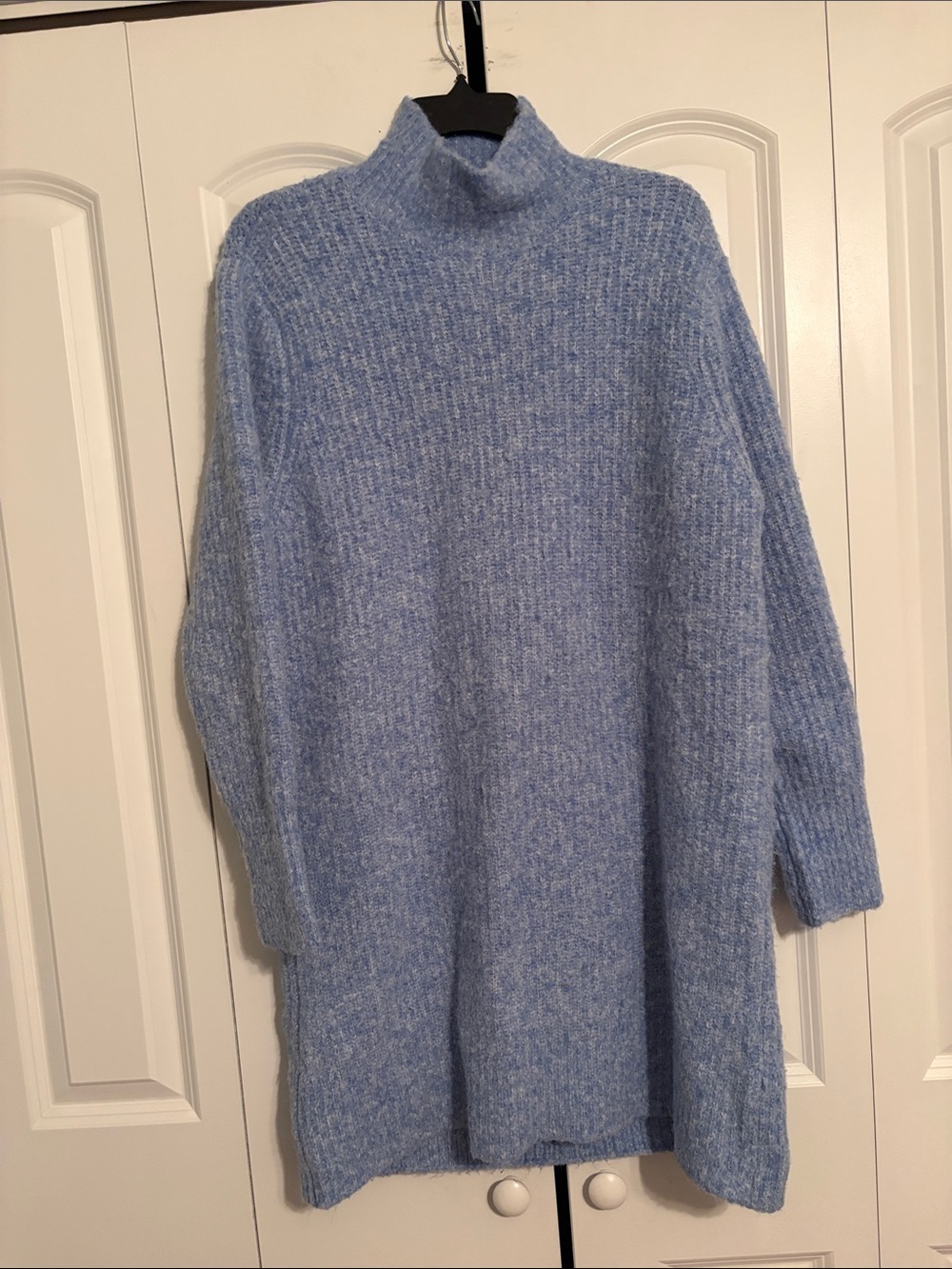 Zara Light Blue Turtleneck Oversized Sweater